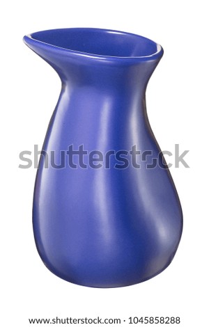 blue ceramic carafe 