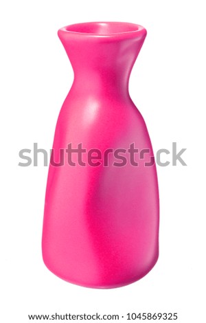 pink ceramic carafe pitcher