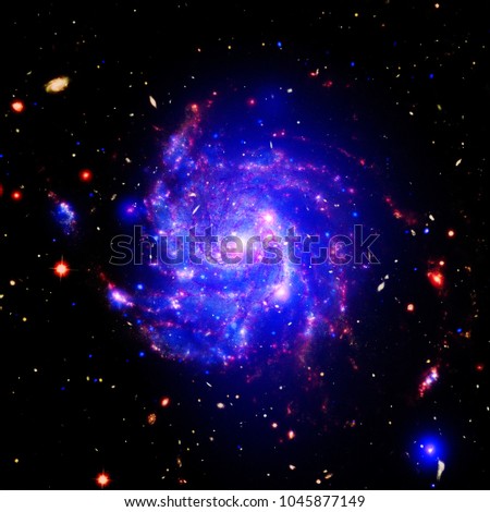 Night sky with stars and nebula. The elements of this image furnished by NASA.
