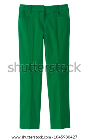 women's green dress pants Royalty-Free Stock Photo #1045980427