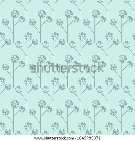 Seamless pattern with Easter twigs. Vector illustration.