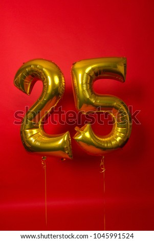 Balloons in the form of number 25.