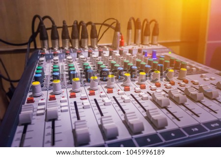 Professional audio mixing console, Sound mixing board