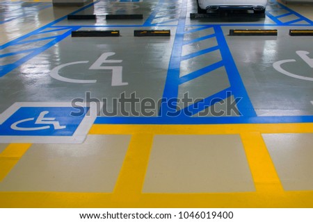 Disabled parking area