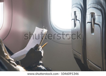 activity on an airplane flight