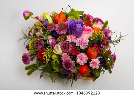 Flower and fruit background