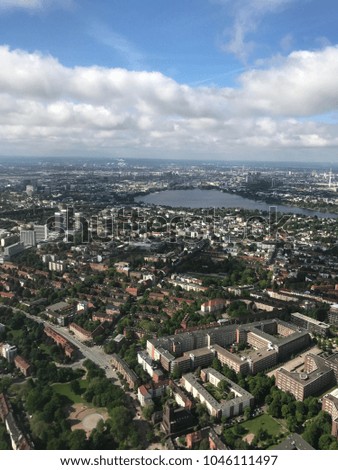Hamburg from above, Germany