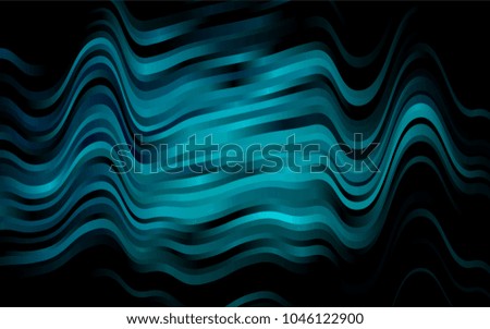 Dark BLUE vector pattern with bent lines. Shining crooked illustration in marble style. The elegant pattern for brand book.