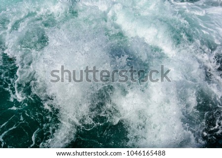 rough water white and blue