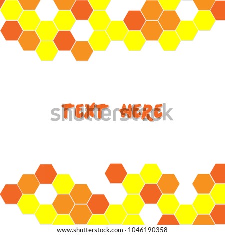 Hexagon bee hive background. Vector illustration.