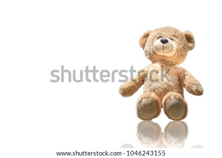 Bears separated from the background. White background cliping part.