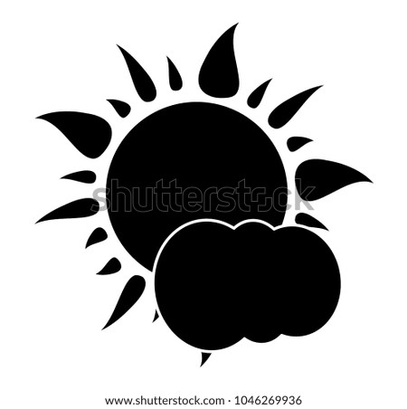 clouds and sun icon 