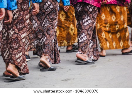 jarik batik fabric on culture event