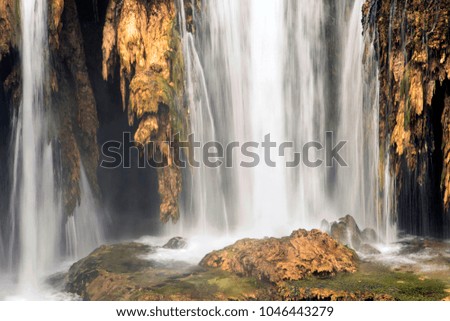 Waterfall on the Mountain Stream