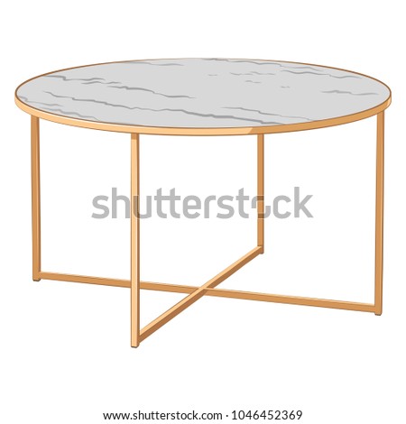 Coffee table isolated on white background