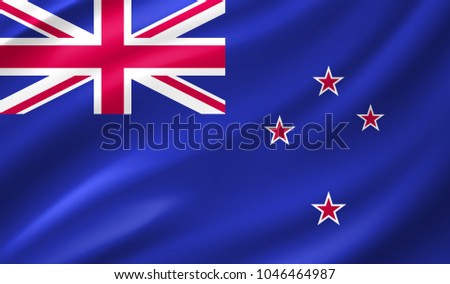 New Zealand Flag in Vector Illustration