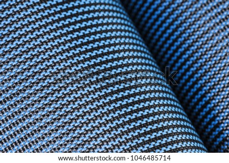 Blue canvas fabric texture. 