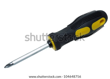 screw-driver on a white background