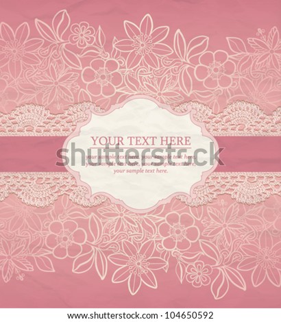 Floral Background. Vector greeting card, invitation template