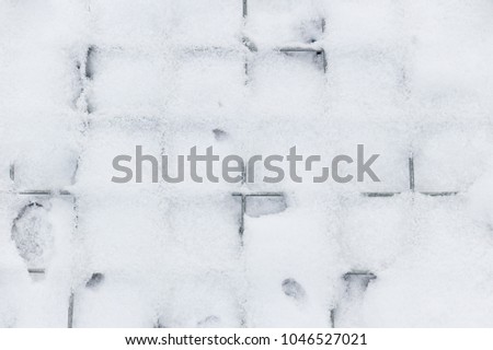 Snowy fence background