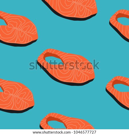 Fresh salmon print