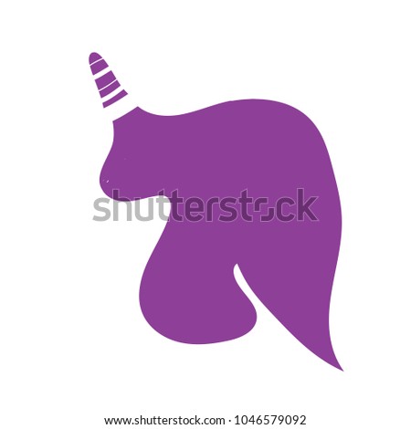 Vector unicorn or horse logo template, for print or textile