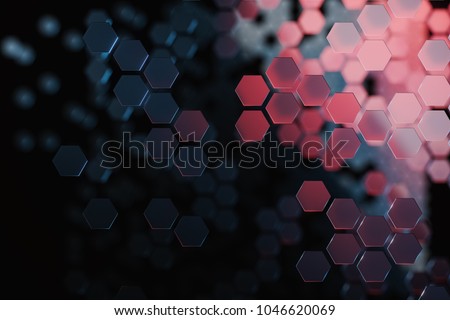 Abstract Background with hexagons. Hi-tech digital technology concept