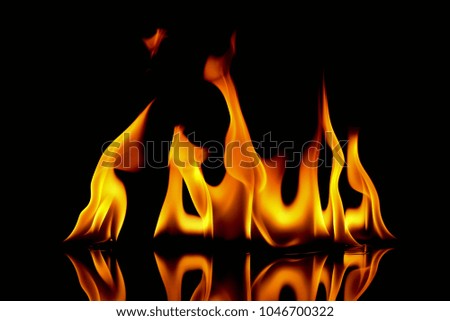 very hot fire abstract background. fire on the black background.