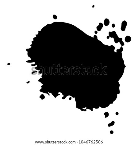 beautiful abstract black watercolor art hand paint on white background,brush textures for logo.There is a place for text.Perfect stroke design for headline.luxury boutique Illustrations.