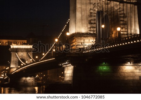 Budapest Bridge at night