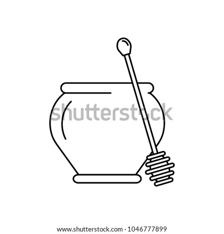 Honey icon. Outline honey vector icon for web design isolated on white background