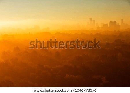Foggy morning over Toronto's Skyline 