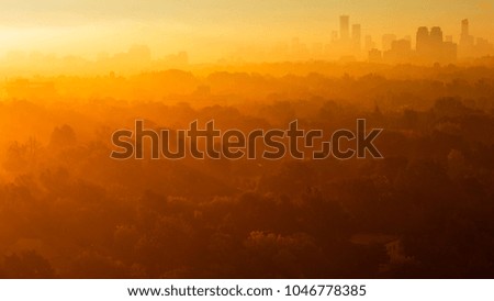 Foggy morning over Toronto's Skyline 