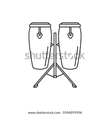 Conga drum icon, outline style