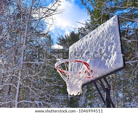 Frozen Basketball Backboard