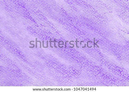 Colorful violet chalk pastel textures on white paper background. Abstract pencil strokes.