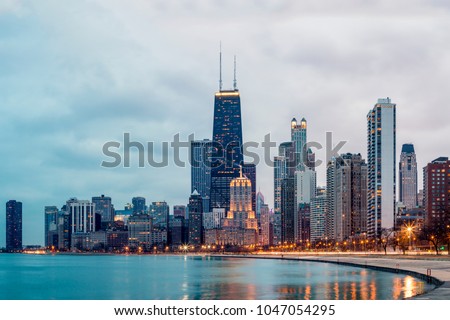 Chicago Northside Skyline Royalty-Free Stock Photo #1047054295