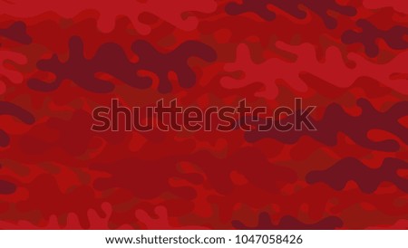 Seamless red camouflage pattern. Repeating military clothing texture.