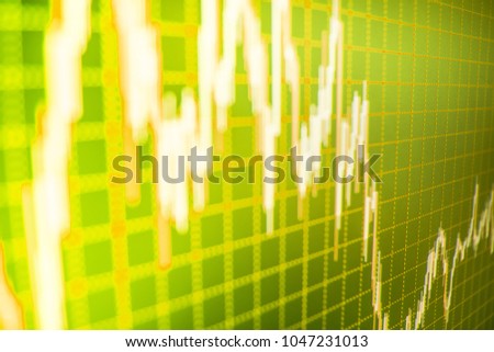Live stock trading online. Stock trade live.  Time price for investment. Selective focus creative effect. Finance background data graph. Financial graph on a computer monitor screen. 