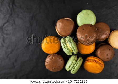 Assortment of macaron cookies