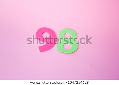 Happy 98th birthday in colorful background