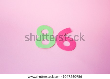 Happy 86th birthday in colorful background