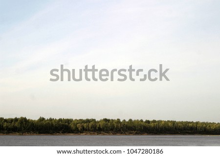 The shore of the lake, water. Summer and autumn background 