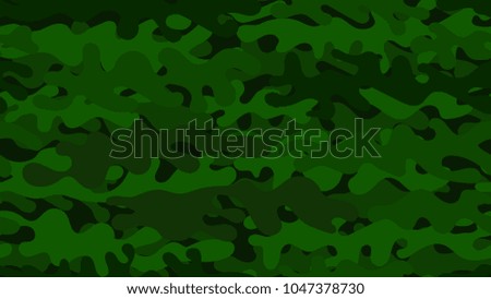 Seamless green camouflage pattern. Repeating military clothing texture.