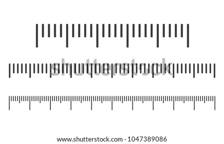 Measuring scale, markup for rulers. Vector illustration. Royalty-Free Stock Photo #1047389086
