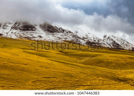 landscape of mountain on Qinghai Plateau,China.