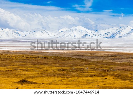 landscape of mountain on Qinghai Plateau,China.