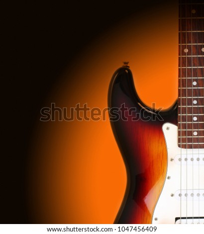 Series. electricguitar isolated on gradient background