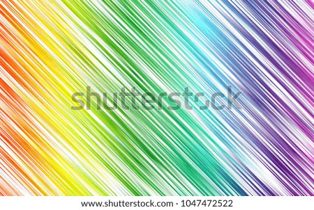 Light Multicolor, Rainbow vector pattern with narrow lines. Glitter abstract illustration with colored sticks. Smart design for your business advert.