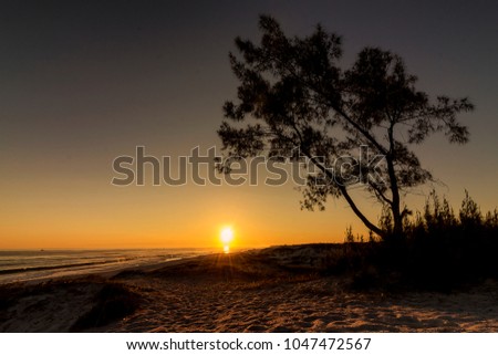 Arraial do Cabo, Rio de Janeiro, Brazil. March 2018. Sunset at Praia Grande (Long Beach)
